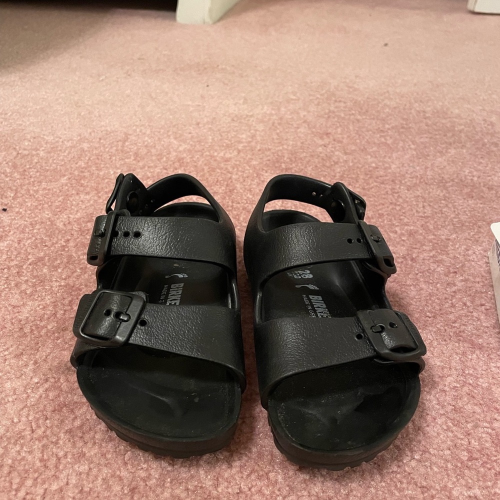 Toddler boy size 10 black Birkenstock